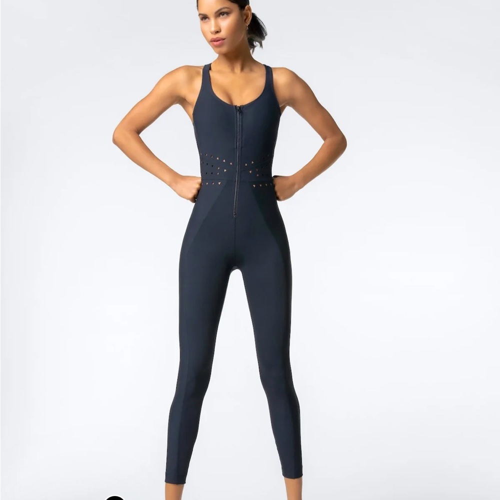 GIGI C Midnight Blue Athletic Jumpsuit